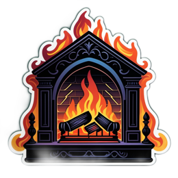 fireplace flames SVG PNG design with clean design elements