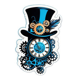 vintage top hat steampunk SVG PNG design with clean design elements