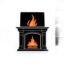 fireplace home SVG PNG design with clean design elements