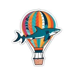 shark hotairballoon vibrant SVG PNG design
