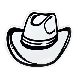 hat western SVG PNG design with clean design elements