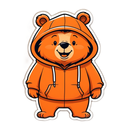 fantasy bear sticker SVG PNG design with clean design elements