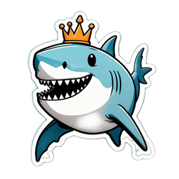 fantasy shark crown SVG PNG design