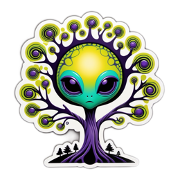 alien tree SVG PNG design