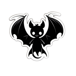 halloween bat sticker SVG PNG design with clean design elements