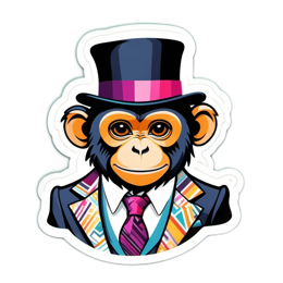 sticker monkey SVG PNG design