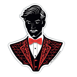 artistic tuxedo SVG PNG design with clean design elements