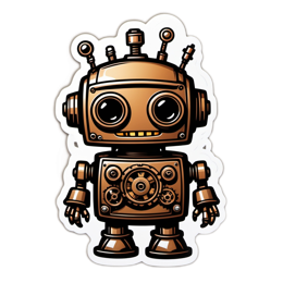 robot steampunk SVG PNG design