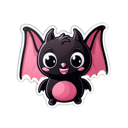 bat cute SVG PNG design with clean design elements