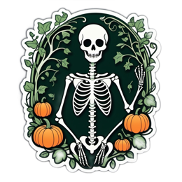 skeleton pumpkins SVG PNG design with clean design elements