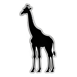 giraffe silhouette SVG PNG design with clean design elements