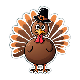 holiday turkey SVG PNG design with clean design elements