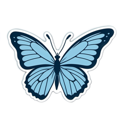 butterfly blue SVG PNG design with clean design elements