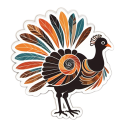 artistic turkey SVG PNG design with clean design elements