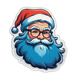 santa illustration SVG PNG design with clean design elements