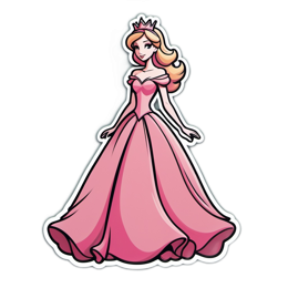 princess character SVG PNG design with clean design elements