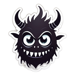 monster sticker SVG PNG design with clean design elements