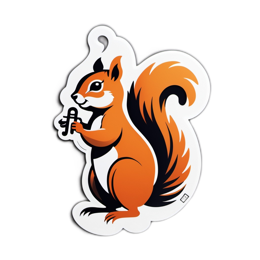 squirrel sticker SVG PNG design with clean design elements