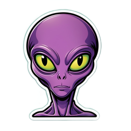 alien SVG PNG design with clean design elements