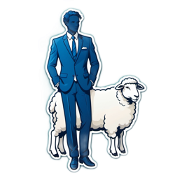 fashion sheep SVG PNG design with clean design elements