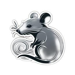 sticker mouse SVG PNG design with clean design elements