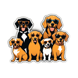 sunglasses dogs SVG PNG design