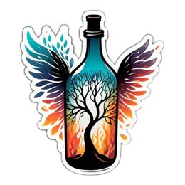 sticker winged tree SVG PNG design