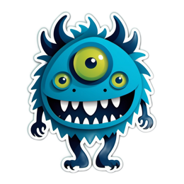 character monster SVG PNG design with clean design elements