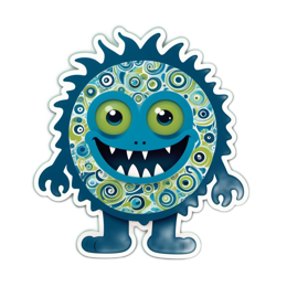 monster character SVG PNG design with clean design elements