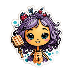girl waffle SVG PNG design