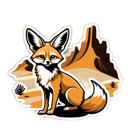 fox desert SVG PNG design with clean design elements