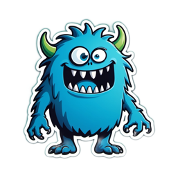 monster cartoon SVG PNG design with clean design elements
