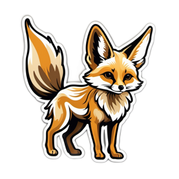 fox sticker SVG PNG design with clean design elements