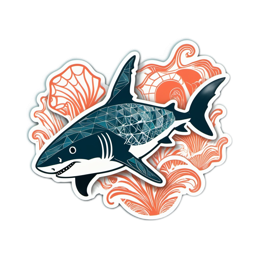 shark ocean SVG PNG design with clean design elements