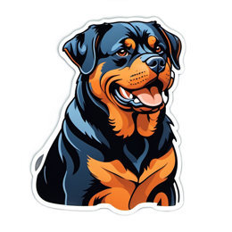 rottweiler sticker SVG PNG design with clean design elements