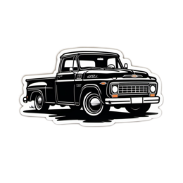 vintage truck sticker SVG PNG design with clean design elements