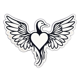 sticker bird SVG PNG design with clean design elements