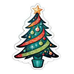 tree sticker SVG PNG design with clean design elements