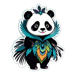 fantasy panda SVG PNG design with clean design elements