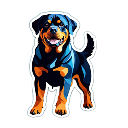 pet rottweiler SVG PNG design with clean design elements