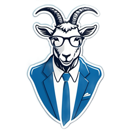 fancy goat sticker SVG PNG design