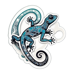 artistic gecko SVG PNG design with clean design elements