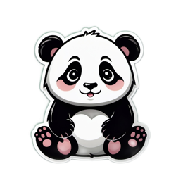 panda cute SVG PNG design with clean design elements