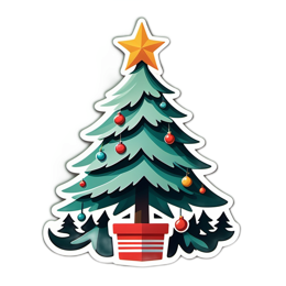 tree decorations SVG PNG design with clean design elements