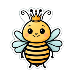 bee crown happy SVG PNG design