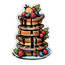 breakfast waffles SVG PNG design
