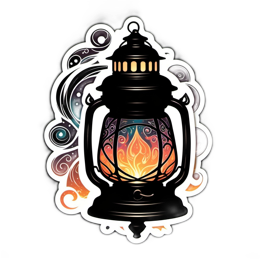 lantern colorful SVG PNG design with clean design elements
