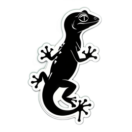 gecko sticker SVG PNG design with clean design elements
