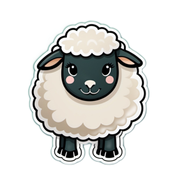 farm sheep SVG PNG design with clean design elements