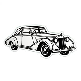 vintage car sticker SVG PNG design with clean design elements